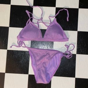Medium purple string bikini